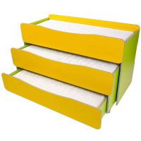 Pat pentru copii cu 3 nivele  Pat pentru copii cu 3 nivele