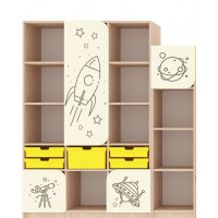 Стенка за играчки "Космос" елемент №1-2