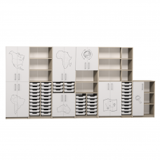 Комплект шкафов для кабинета географии