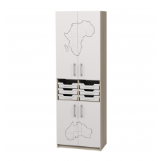 Шкаф закрытый с лотками