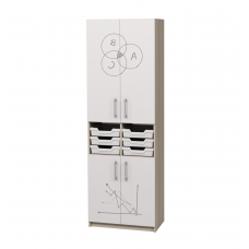 Шкаф закрытый с лотками