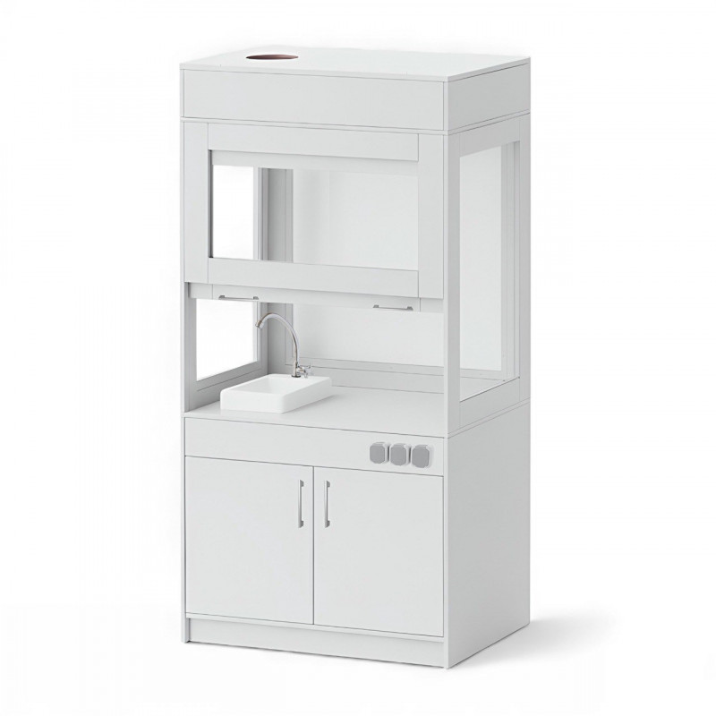 Шкаф вытяжной демонстрационный с мойкой и розетками