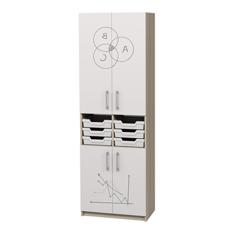 Шкаф закрытый с лотками