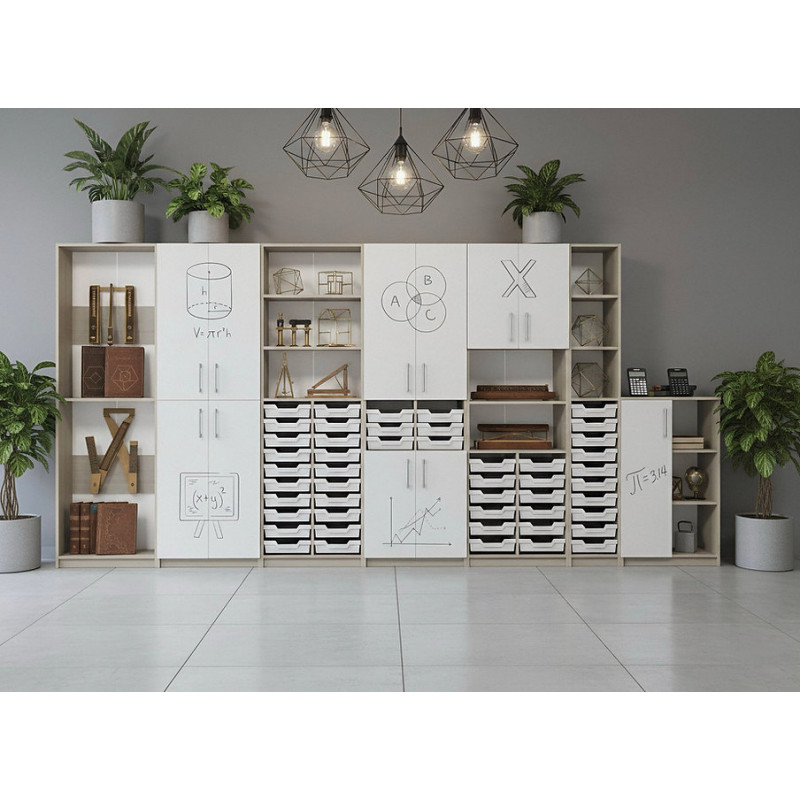 Шкаф закрытый с лотками