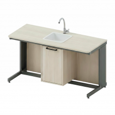 Маса за излагане Pro Line с мивка и HPL покритие