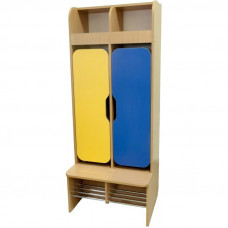 Шкаф детский для раздевалки двухместный