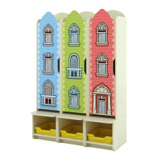 Шкаф детский для раздевалки трехместный