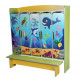 Шкаф детский для раздевалки пятиместный Подводный мир