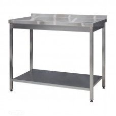 Стол производственный с бортом и полкой шириной 600 мм