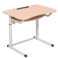 Парта одноместная на плоскоовальном и круглом каркасе  Парта одноместная на плоскоовальном и круглом каркасе