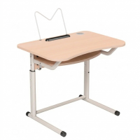 Banca scolara individuala, pe cadru combinat oval + rotund