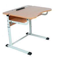 Banca scolara individuala, pe carcasa ovala