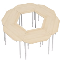 Set de bănci școlare hexagonale (6 buc.) Set de bănci școlare hexagonale (6 buc.)