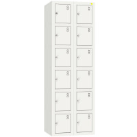 Шкаф металлический двухсекционный на 12 ячеек Шкаф металлический двухсекционный на 12 ячеек